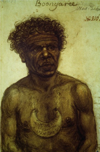 'Boungarie', drawn by Mikhailov, 1820, Courtesy AIATSIS